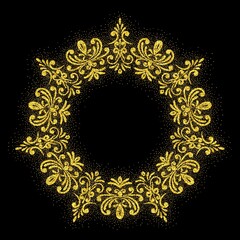 Retro shiny frame or border. Vector illustration.