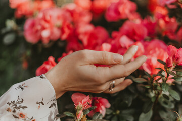wedding bouquet in hands of the bride