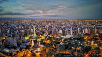 Fototapeta na wymiar fotos aéreas tomadas desde un drone de la ciudad de Córdoba capital, Argentina.
