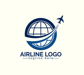 Airline logo of airport, flight, airline, airplane business and company logo.