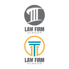 justice law Logo Template vector illsutration design