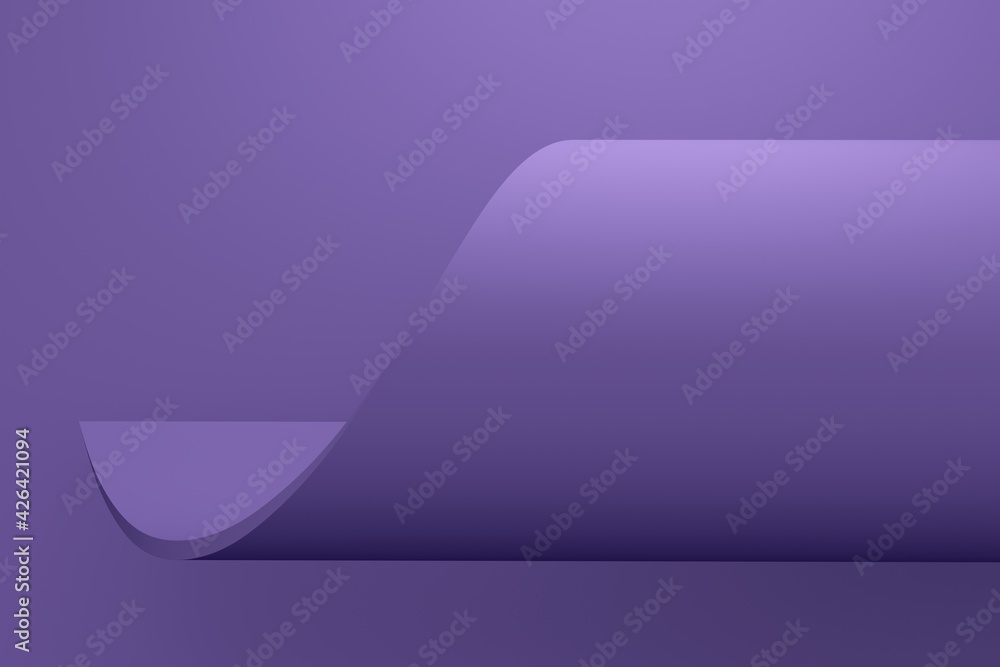 Poster abstract lilac background with swirling shape. backdrop design for product promotion. 3d rendering