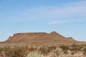 waterberg in the blue sky of namibia
