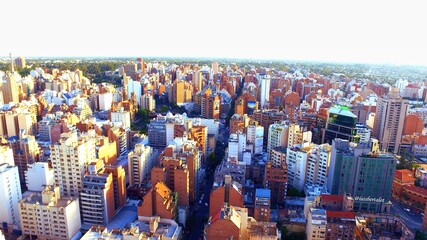 fotos aéreas tomadas desde un drone de la ciudad de Córdoba capital, Argentina.
