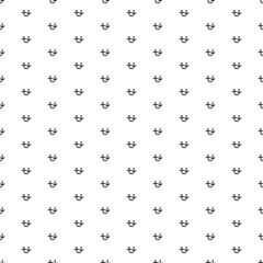 Square seamless background pattern from geometric shapes. The pattern is evenly filled with black zodiac ophiuchus symbols. Vector illustration on white background