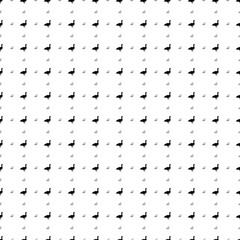 Fototapeta na wymiar Square seamless background pattern from black goose symbols are different sizes and opacity. The pattern is evenly filled. Vector illustration on white background