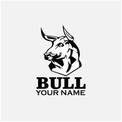 bull design logo vector