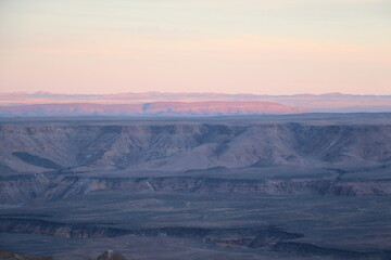 evening in the fish river canyon in namibia