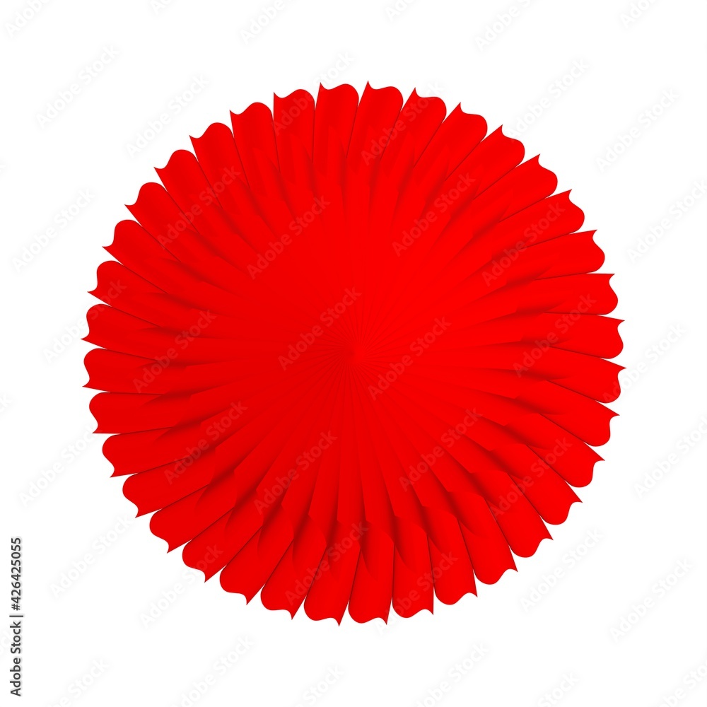 Poster circular pattern in red. decorative image. 3d rendering illustration of good quality.