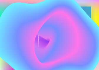 Liquid fluid with dynamic elements and shapes. Landing page.