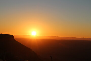 sunset with quiver tree in the foregound