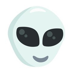 Alien Emoji Icon Illustration. Extraterrestrial Vector Symbol Emoticon Design Doodle Vector.
