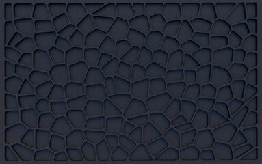 3d black lattice tiles background. 3d render