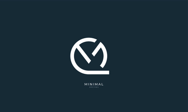 Alphabet letter icon logo QV or VQ