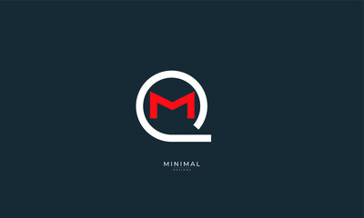 Alphabet letter icon logo QM