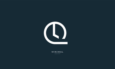 Alphabet letter icon logo QL or LQ