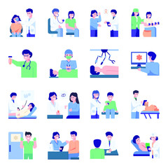 
Medical and Healthcare Flat Concept Icons Pack

