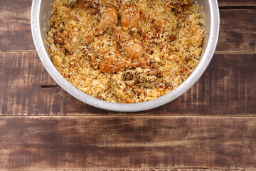 Dum chicken biriyani