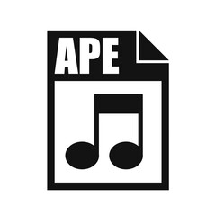 APE File Icon, Flat Design Style