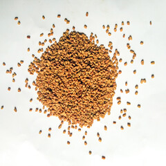 Fenugreek, ventayam  on white background.