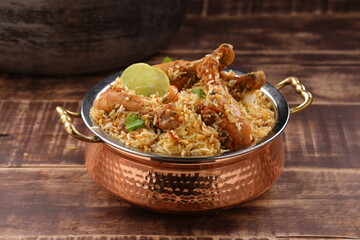 Dum chicken biriyani
