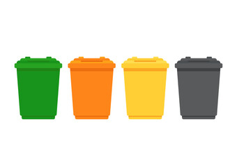 Bin vector. Bin cartoon on white background.