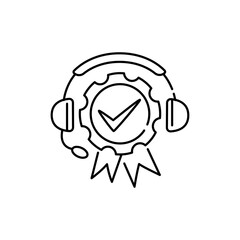 Quality service color line icon. Pictogram for web page, mobile app