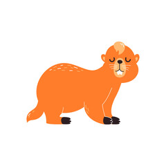 Marmot. EPS 10. Vector illustration isolated on white background