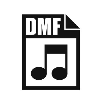 DMF File Icon, Flat Design Style