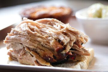 pulled pork on a plate