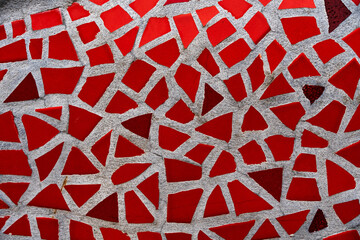 Rotes Scherbenmuster