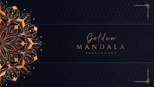 Mandala design background with golden arabesque pattern Arabic Islamic east style. Ornamental luxury mandala design