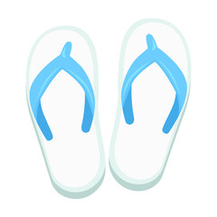 Flip Flops Emoji Icon Illustration Summer. Beach Sandal Vector Symbol Emoticon Design Doodle Vector.