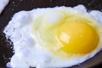 fried egg on the pan