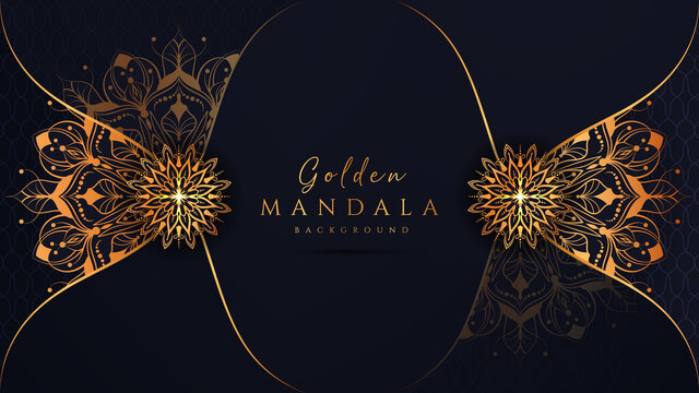 Luxury Mandala design background with golden arabesque pattern Arabic Islamic east style. Ornamental luxury mandala design