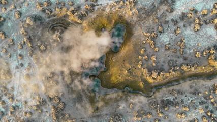 Nature hot springs on the surprise valley California