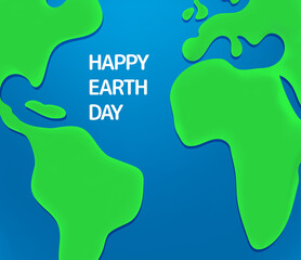Paper cut style Earth day banner