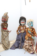 Ethnic dolls for puppet theater. Puppets. Traditional national folk asian toys, puppet dolls at...
