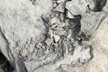 White stone crumb close up for background