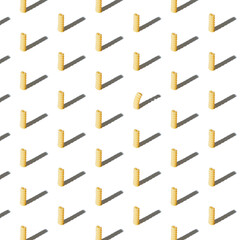 pattern of standing spiral pasta on white background