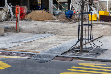 Heavy vehicle ground mat or construction road mat