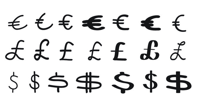 Euro Pound Dollar Symbols