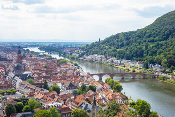 Fototapeta na wymiar View of Heidelberg landscape in Germany