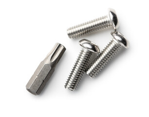 Stainless steel torx screws.