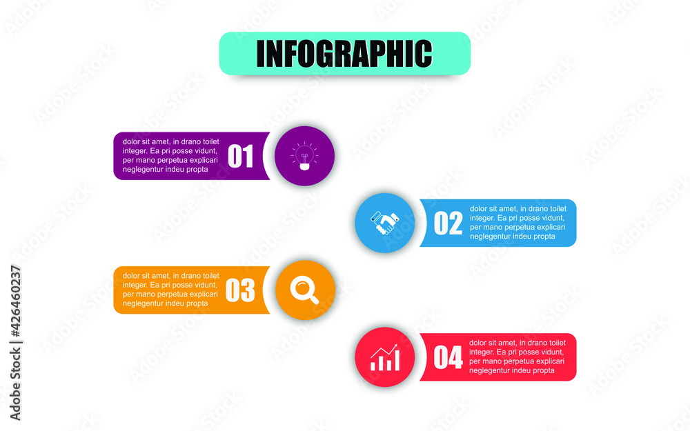Poster vector circle design template infographic for illustration. presentation business infographic templa