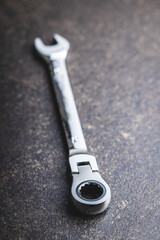 Stainless steel ratchet wrench.