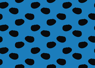 Vector texture background, seamless pattern. Hand drawn, blue, black colors.