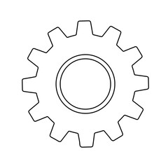 Gear sign simple icon on background. icon of work tools