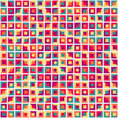 Fototapeta premium Abstract Geometric Pattern generative computational art illustration