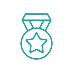 award and medal line icon